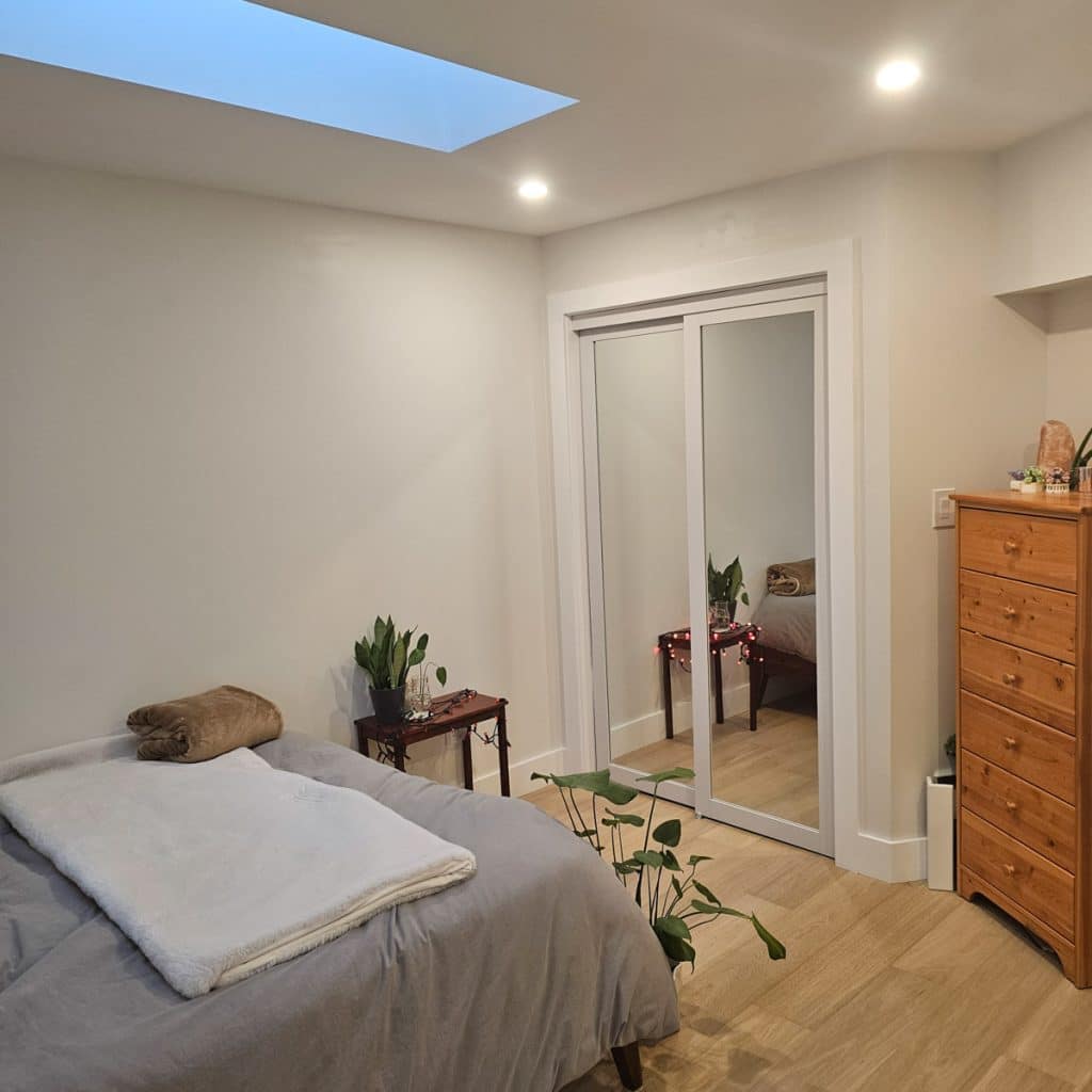 Cozy bedroom with natural light