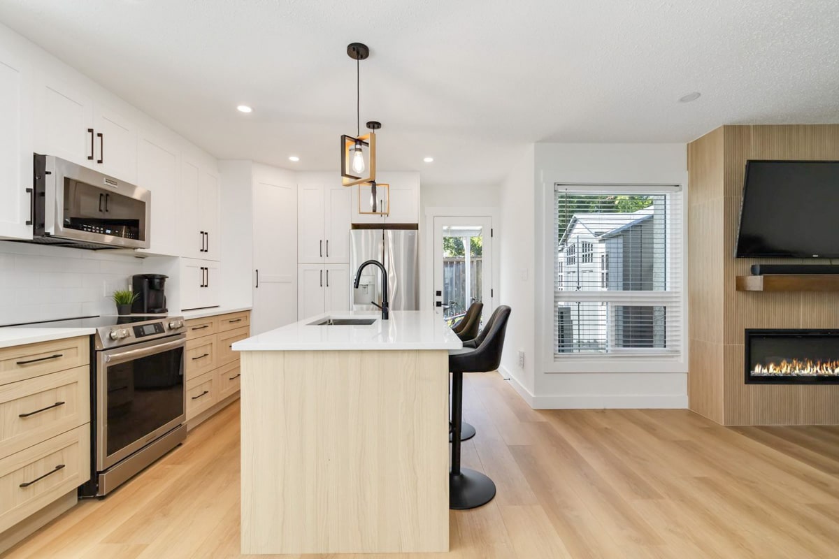 Modern kitchen with sleek design.