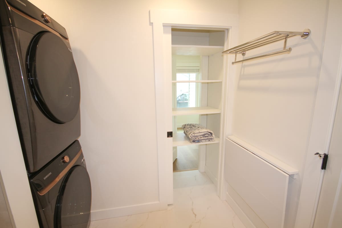 Modern laundry room with storage space